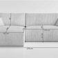 Corner Sofa Bed HAVANA Cream