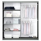White Mirrored Sliding Door Wardrobe 151cm – FINLEY