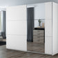 White Mirrored Sliding Door Wardrobe 250cm – FINLEY