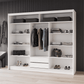 White Mirrored Sliding Door Wardrobe 250cm – DERBY