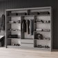 Graphite Mirrored Sliding Door Wardrobe 250cm – LEIGHTON