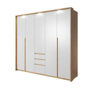 Wardrobe XELO White Matt / Oak Golden