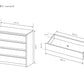 Chest of Drawers XELO White Matt / Oak Golden