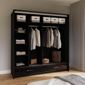 Sliding Door Wardrobe EPSOM 208 Black