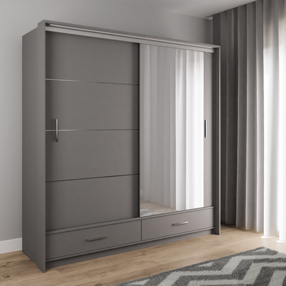 Sliding Door Wardrobe EPSOM 208 Graphite