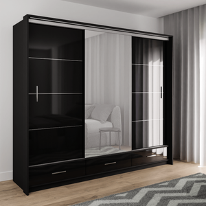 Sliding Wardrobe EPSOM 255 Black