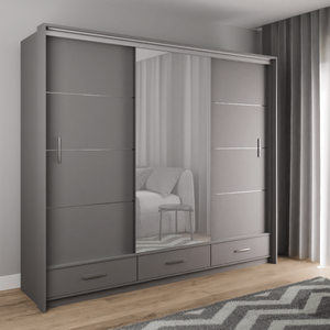 Sliding Wardrobe EPSOM 255 Graphite