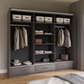 Graphite Mirrored Sliding Door Wardrobe 255cm –  EPSOM