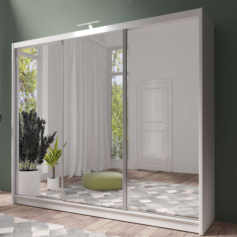 PARIS LUX 250cm Sliding Door Wardrobe White