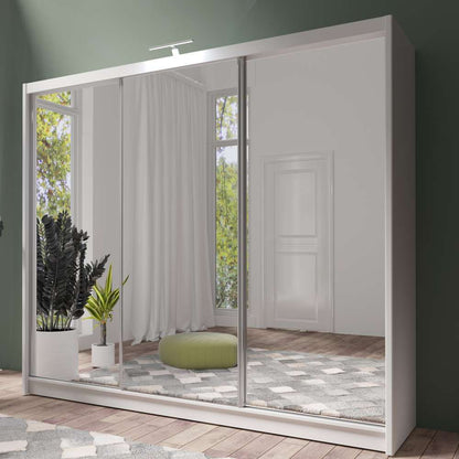 PARIS LUX 250cm Sliding Door Wardrobe White
