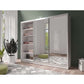 PARIS LUX 250cm Sliding Door Wardrobe White