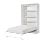 SPACEO Vertical Wall Bed 120x200 White / White Handles
