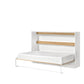 SPACEO Horizontal Wall Bed 120x200 White / Oak Artisan / Black Handles