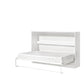 SPACEO Horizontal Wall Bed 120x200 White / Black Handles