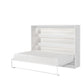 SPACEO Horizontal Wall Bed 140x200 White / White Handles