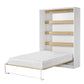 SPACEO Vertical Wall Bed 140x200 White / Oak Artisan / Black Handles