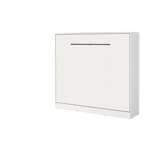 SPACEO Horizontal Wall Bed 160x200 White / Black Handles