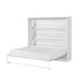 SPACEO Horizontal Wall Bed 160x200 White / White Handles