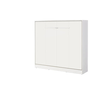 SPACEO Horizontal Wall Bed 160x200 White / White Handles