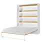 SPACEO Vertical Wall Bed 160x200 White / Oak Artisan / White Handles