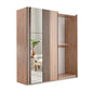 Oak Artistan Mirrored Sliding Door Wardrobe 200cm – KINGSLEY