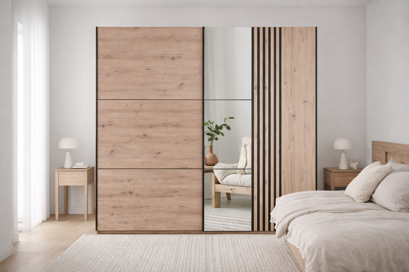 Wardrobe KINGSLEY 250 Oak Artisan