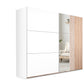White Mirrored Sliding Door Wardrobe 250cm – KINGSLEY